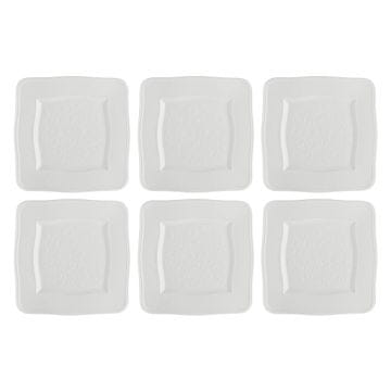 slomart Set 6 Florentina tanjura - Bijeli, 20 cm