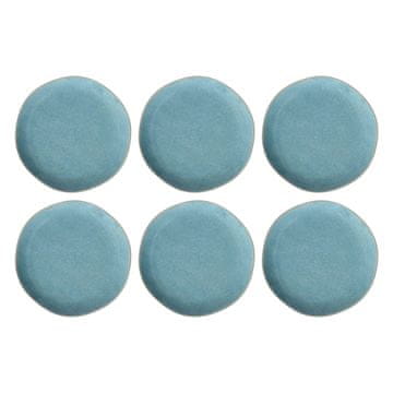 slomart Set 6 ROSE&TULIPANI tanjura CONCERTO FUSE AZZURRO, 27 cm