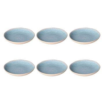 slomart Set 6 ROSE&TULIPANI dubokih tanjura CONCERTO FUSE AZZURRO, 21 cm