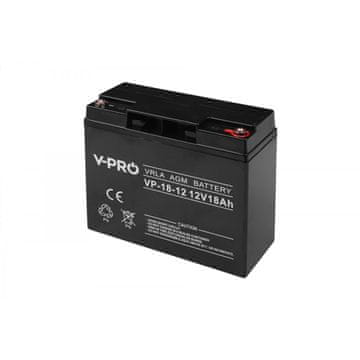 AGM VOL AGM baterija VPRO 12V 18 Ah crna