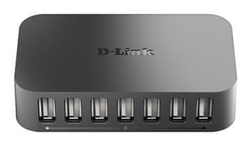 D-LINK D-Link 7-portni Hi-Speed USB 2.0 Hub, crni