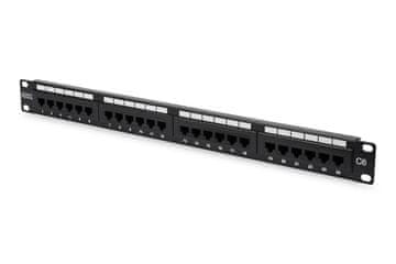 Digitus Digitus DN-91624U 1U patch panel, 24xRJ45, crni