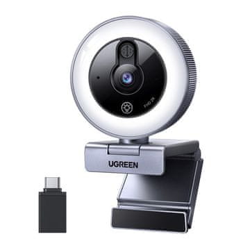 slomart Ugreen 2K Web kamera, LED osvjetljenje, ugrađeni mikrofon
