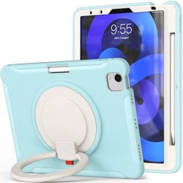 Nikcorp Futrola za iPad Pro 4/3 12.9" Plava, Troslojna zaštita od pada, Rotirajuće postolje 360°, Držač za olovku, Ergonomska ručka, PC+TPU, Zaštita kamere, Idealna za djecu i profesionalce