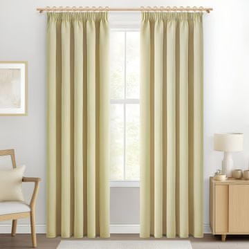 Nikcorp Zatamnjive zavjese MRTREES Biscotti bež, 2 komada, 225x140 cm, poliester 220 g/m², zatamnjenje 75-85%, UV zaštita, lako održavanje, za spavaću sobu, dnevni boravak
