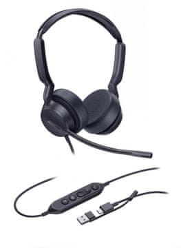 slomart Yealink UH42 Dual Teams USB-C/A slušalice, crne