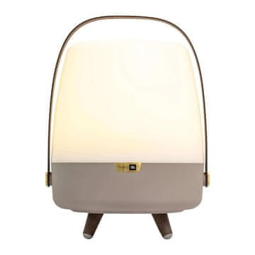 LAMPA Kooduu Lite-up Play 2.0 Mono prijenosni zvučnik sa svjetlom, bež/bijela/drvo