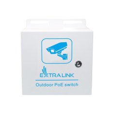 Extē Extralink Minos PoE switch, 8x RJ45 1000Mbps, 2x SFP, 200W, L2, aktivno hlađenje, bijeli