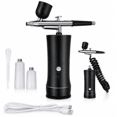 Vixson Električni airbrush komplet s kompresorom, USB napajanje, podesiva mlaznica, za modele, nokte i oslikavanje | AIRBRUSHY