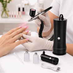 Vixson Električni airbrush komplet s kompresorom, USB napajanje, podesiva mlaznica, za modele, nokte i oslikavanje | AIRBRUSHY