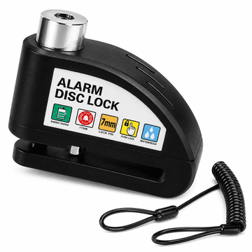 HOME & MARKER® Alarmna brava za disk kočnice 110 dB, senzor pokreta, IPX6, za motocikle, bicikle i e-bicikle | ALERTOLOCK