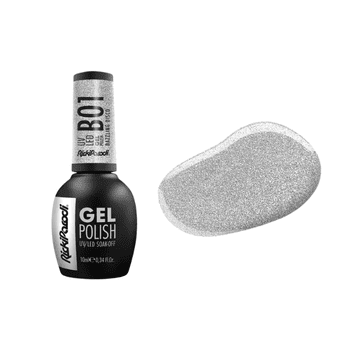 RickiParodi gel lak Dazzling Disco B01, srebrni sjaj, 10 ml