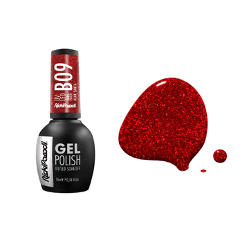 RickiParodi gel lak Dear Santa B09 s crvenim šljokicama, 10 ml