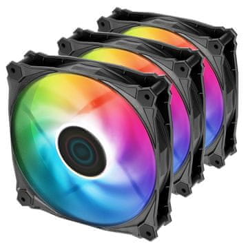 Iceberg Iceberg Thermal IceGALE Lightning ARGB Ventilator za PC, 12 cm (Crni, 3 kom)