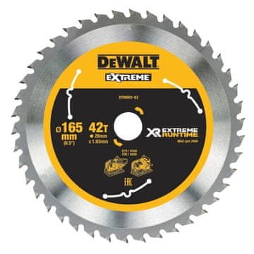 DeWalt DEWALT DT99561-QZ - List kružne pile, 16,5 cm, 42 zuba
