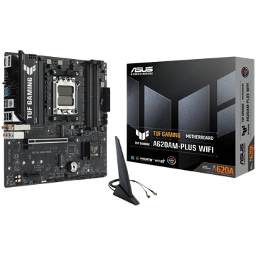 ASUS TUF GAMING A620AM-PLUS WIFI AM5 mATX matična ploča – AMD A620A, 4xDDR5
