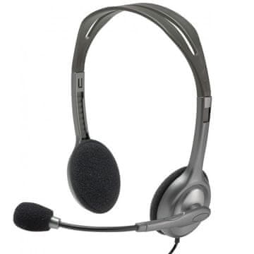 Logitech H111 sive slušalice s mikrofonom
