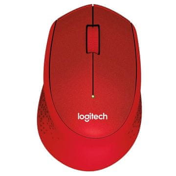Logitech M330 Silent PLUS bežični optički crveni miš