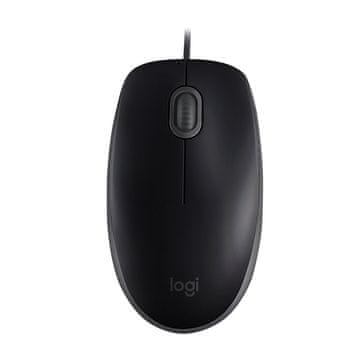 Logitech B110 SILENT USB optički crni miš