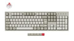 Keychron C2 Pro 8K žičana mehanička tipkovnica, crveni prekidači, RGB, retro (C2PX-M1-UK)