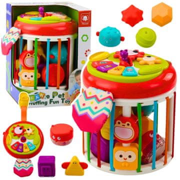 KOSTKA LEAN TOYS Interaktivna kocka sa svjetlima, zvukovima i sortiranjem oblika