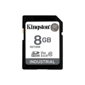 Kingston 8GB industrijska SDHC, do 100MB/s, Class 10, UHS-I, U3, V30, A1