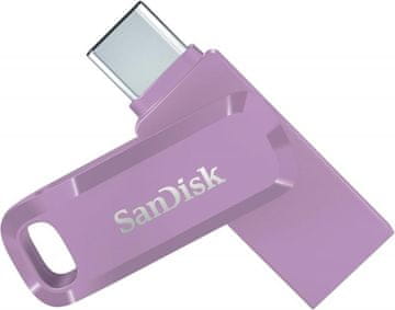 SanDisk 256 GB Ultra Dual Drive Go USB tip C 400 MB/s, sivi i ljubičasti