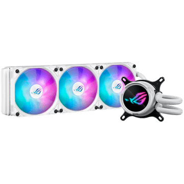 ASUS ROG Strix LC III 360 ARGB White Edition vodeno hlađenje za procesor, tri 120mm ROG ARGB ventilatora, Aura Sync, bijelo