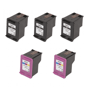 TiskajPoceni Tinta kompatibilna za HP 652 set 3x crna/black XL + 2x HP 652 barvna XL !