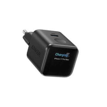 Anker Nano punjač 45W, pametni zaslon, crni