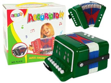 Harmonika instrument za male glazbenike zelene boje