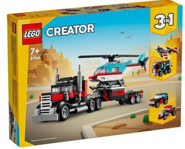 slomart LEGO Creator 3u1: Kamion s platformom i helikopterom (31146)