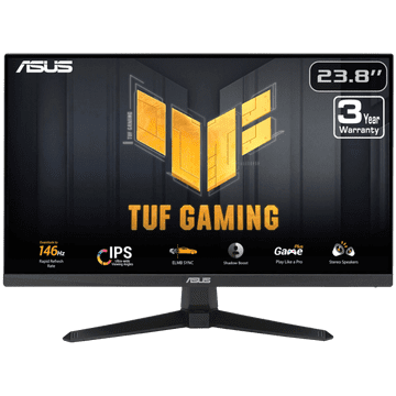 ASUS TUF Gaming VG249QE5A gaming monitor – 60,5 cm (24"/23,8" vidljivo), FHD (1920×1080), IPS, 146 Hz (OC), 1 ms MPRT