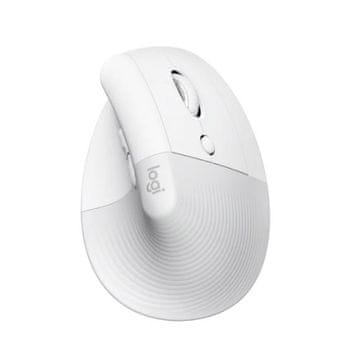 Logitech Lift vertikalni ergonomski bežični optički mini bijeli miš