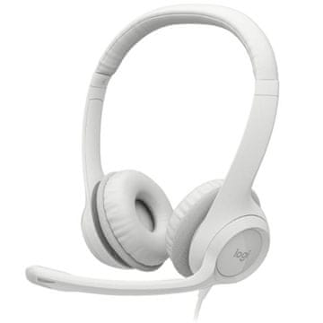 Logitech H390 USB bijele stereo slušalice s mikrofonom