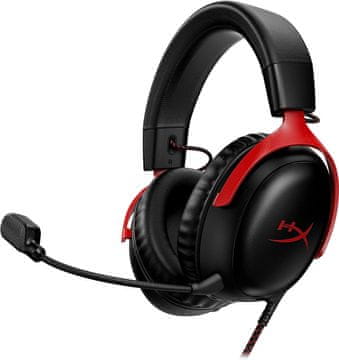 HP HyperX Cloud III slušalice – crveno/crne