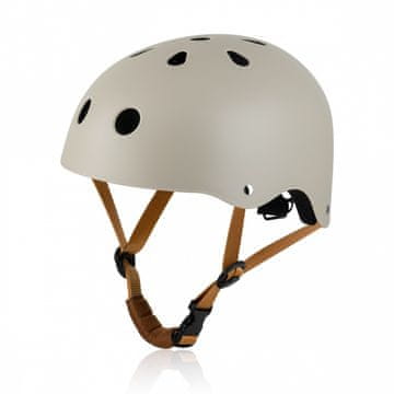 Kask Dječja biciklistička kaciga LIONELO Helmet, bež pijesak