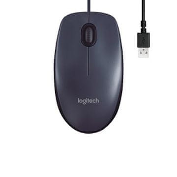 Logitech M100 žičani optički crni miš