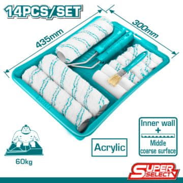 Total One-Stop Tools 14-dijelni soboslikarski set (za unutarnje zidove) (THT862302)