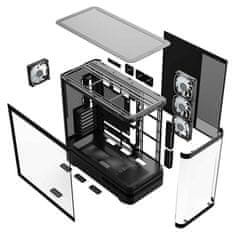 Modecom MODECOM Volcano AQ200 ARGB PC kućište Midi, crno
