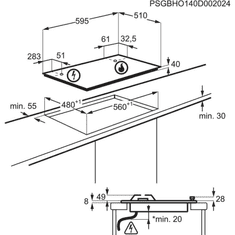 Electrolux EGH6343ROR Plinska ploča za kuhanje