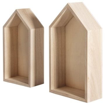 Rayher.	 Drvena kućica set 2, 17x9x4cm+15x7.5x4cm