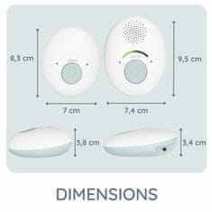 Alecto DBX110 DECT audio monitor za bebe, bijelo-plavi