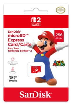 Nintendo Switch 2 microSD Express kartica 256 GB Sandisk crvena