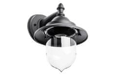 GTV Vrtna lampa Toskana-AD, ravna zidna lampa, crna - V-TOS0DA00