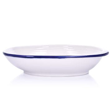 DUKA Krog duboki tanjur 21,5 cm bijela, tamnoplava