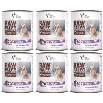 VetExpert Raw Paleo mokra hrana za pse s pačjom, konzervirana 6 x 800 g