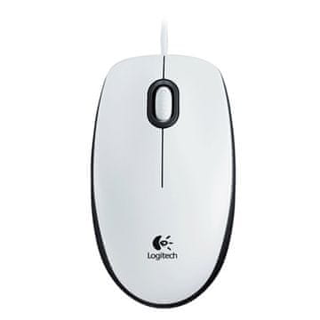 Logitech M100 žičani optički bijeli miš