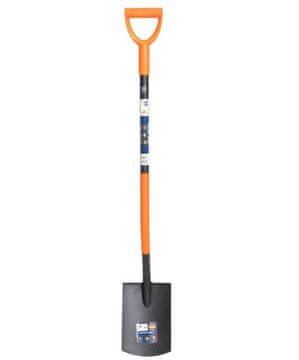 PSB Ravna čelična lopata za kopanje tvrdog tla, ojačana, 130 cm