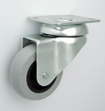 Kotačić za namještaj, plastični + gumeni, okretno kućište 50MM M52T - KL050 skr G